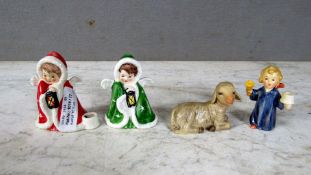 4 Porzellanfiguren, Goebel, von 5,5 cm