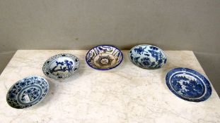 5 Teile asiatisch Keramik Porzellan