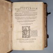 NIZOLIO, Marius: Latinae linguae dictionarium