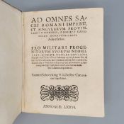 SCHENCKING, Johann: Ad omnes sacri Romani Imperii et singularum provinciarum ordines..