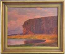Rudolf HELLGREWE (1860-1926) 'Märkischer See im Abendrot'