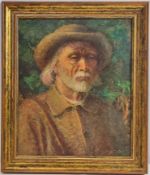 Emeric Timar (Ungarn 1898-c.1950) Porträt 'Mann mit Hut'