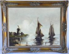Willy Schubert (20.Jh.) Fischerboote vor holländischer Küste