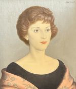 Benjamin Johann Godron. Frauenportrait. Öl/Lwd, signiert und datiert: (19)61; 46,5 x 41,5 cm /