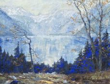 Otto Pippel, 1878 - 1960 Planegg/München. Herbst am Königssee. Signiert, Öl/Lwd, 50 x 61 cm / Otto