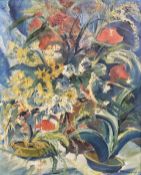 Franz HECKENDORF (1888-1962), Blumenstilleben mit sommerlichem Strauß in intensiver, schwungvoller
