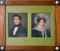 Unbekannter Künstler, Biedermeier, Paar Portraits, rücks. bez. Freifrau Christine Friederike
