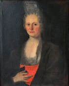 Unbekannter Künstler, 18./19. Jh., Portrait einer Dame, Öl/Lwd, div. restauriert, Altersspuren, 74 x