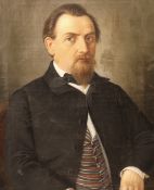 Unbekannter Künstler um 1870. Der Fabrikant. Öl/Lwd, 61 x 47 cm / Unknown artist, c. 1870, The