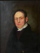 Christoph Stößel (Schweinfurt, 19. Jh.) Portrait eines Herren. rücks. bez. Joh. Heinrich Giegler /