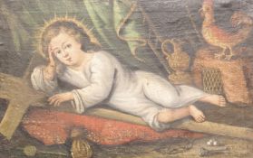 Unbekannter Künstler, um 1800. Jesuskind / Christuskind mit den Leidenswerkzeugen (Arma Christi) und