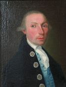 Unbekannter Künstler, 19. Jh., Biedermeier, Portrait eines Mann mit weißem Hemd und schönen