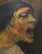 Lajos VON EBNETH / Lajos D'EBENETH (1902-1982). Der Schrei. Signiert, Öl/Lwd, 76 x 61 cm.