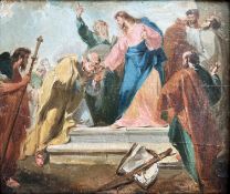 Anton Kern (1710 Decín – 1747 Dresden) zugeschr., Christus überreicht Petrus die Himmelsschlüssel,