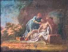 Frans Francken d. J. (1581 - 1642) zugeschrieben, Der barmherzige Samariter, Öl/Lwd (aufgez.),