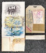 Helmut Jahn (1940–2021), letter with drawings in enve