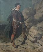 Louis Braun. Man with rifle on a mountain.