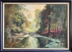 Unknown 19th century painter, Mystical landscape