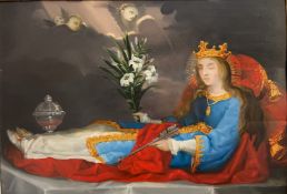 Unknown artist, Saint Philomena with arrow and lilies