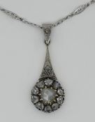 1 Anhänger GG/WG 14ct. wohl um 1900, 