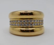 1 Damenring CHOPARD GG 18ct. "La Strada" mit Brillanten 