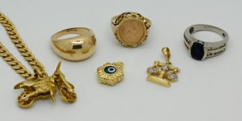1 Konv. Schmuck GG/WG wohl vollständig 14ct. 