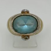 1 Damenring Silber 925 vergoldet 