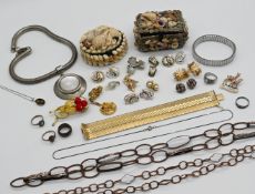 1 Konv. Schmuck: Silber ca. 4 Teile 
