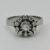 1 Damenring WG 14ct. 