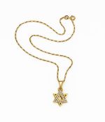 14K Gold Anklet with Star of David Pendant