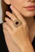 14K Yellow and White Gold Ruby Ring