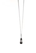 Pendant necklace in 18K white gold