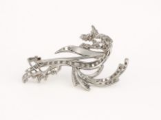 White Gold Diamond Brooch