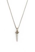 18K white gold necklace with pendant