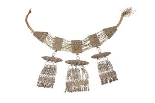 A YEMENI SILVER LAZIM NECKLACE Yemen, Late 19th to early 20th century