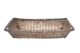 A CHRISTOFLE SILVER-PLATED WOVEN BASKET France, circa 1935 - 1983