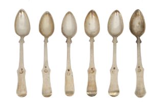 A SET OF SIX OTTOMAN EMPIRE SPOONS 19th - 20th century