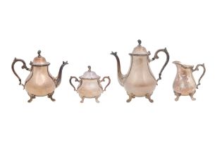 A SILVER PLATED TEA AND COFFEE SERVICE BY WEBSTER WILCOX Circa 1961 - 1981