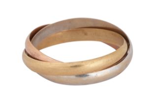 A 14K GOLD TRINITY RING Each stamped 585