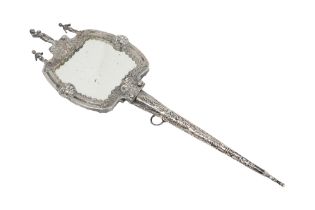 A SILVER 'NAPOLEON' MIRROR Circa 1900