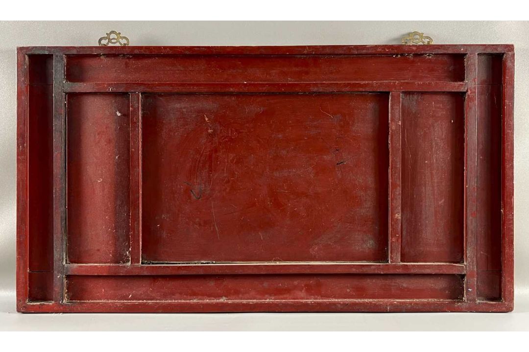 Asiatika Holzrelief wohl China wohl Türflügel ca. 90cm - Bild 5 aus 5