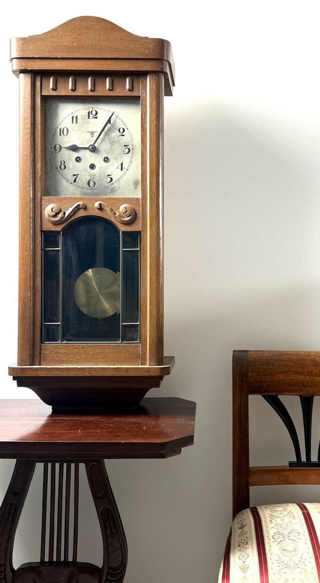 Wanduhr Regulator FMS Friedrich Mauthe Schwenningen, Eichenholz - Bild 2 aus 10