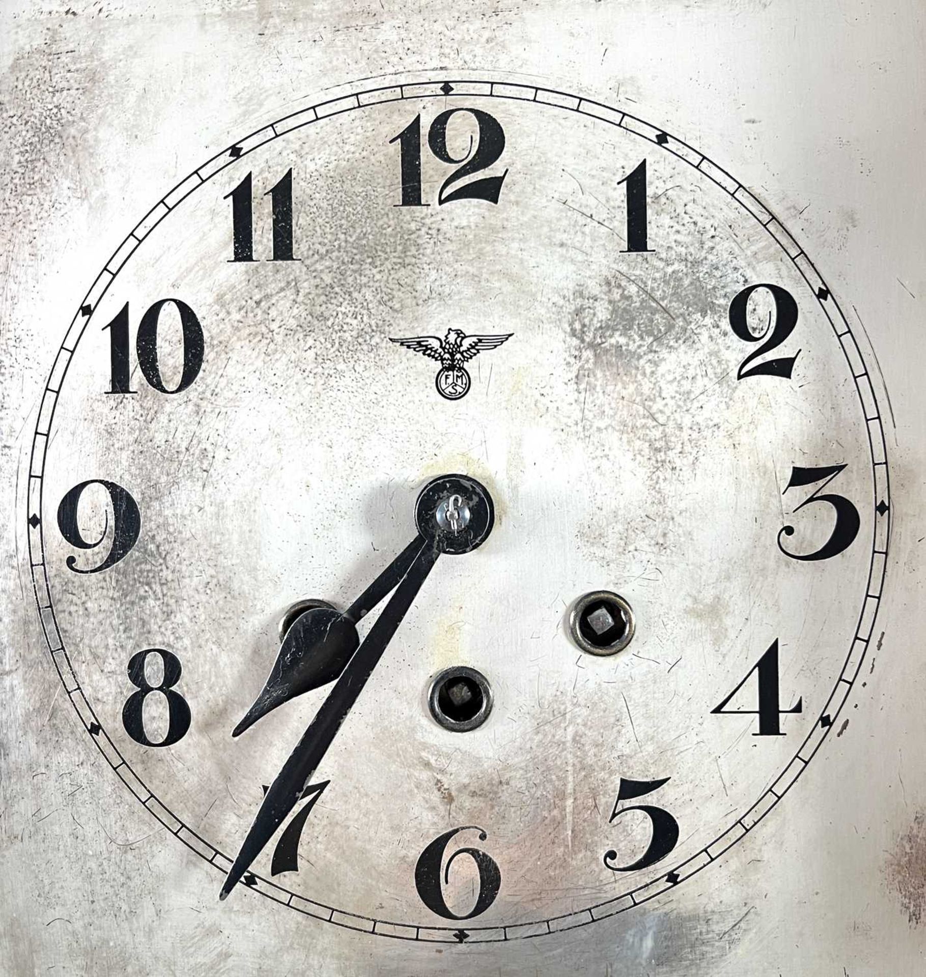 Wanduhr Regulator FMS Friedrich Mauthe Schwenningen, Eichenholz - Bild 7 aus 10