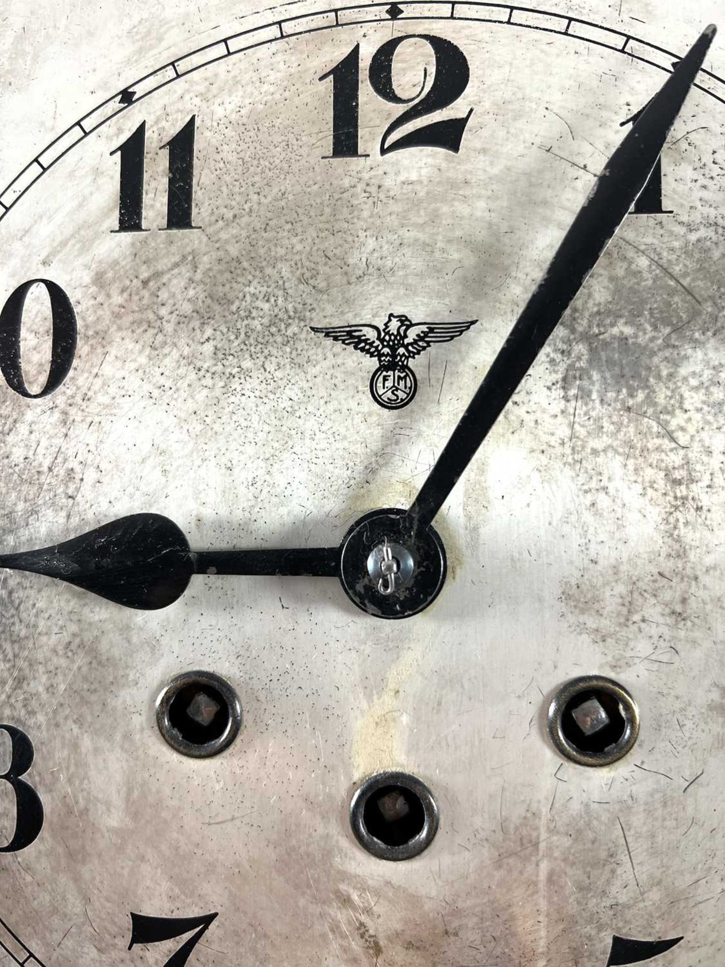 Wanduhr Regulator FMS Friedrich Mauthe Schwenningen, Eichenholz - Bild 8 aus 10