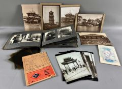 Asiatika Fotoalbum China Shanghai um 1909 bzw 1937 und Memorabilia wie Menu chinese dinner mit Namen