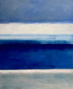 Laun, Christiane (geb. 1961), Acryl Gemälde blau, um 1993, ca. 180x150cm, Rechnung DM 4400