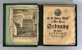 Buch E. E. Hochw. Raths der Stadt Leipzig Ordnung der Schule zu S. Thomae, 1723 Antritt J.S. Bach