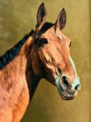 Hermann, Lothar (tätig im 20. Jhdt.), Ölgemälde Pferd Portrait Franziska um 1993
