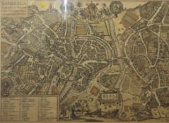 " Bambergae " Alte topografische Ansicht Bambergs