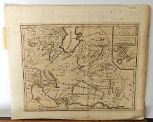 Alte Landkarte " Carte de La Pese " 